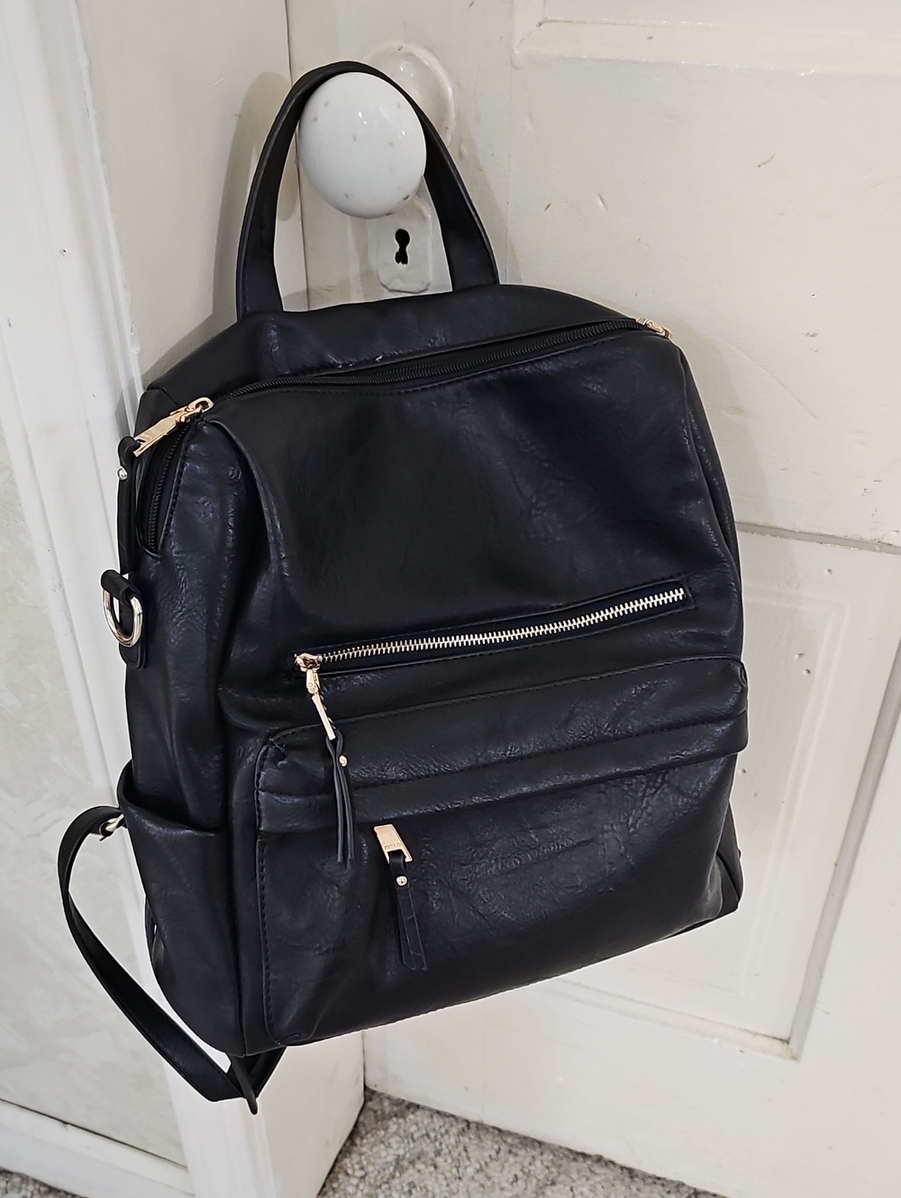 Classic Black Women's Backpack Handbag